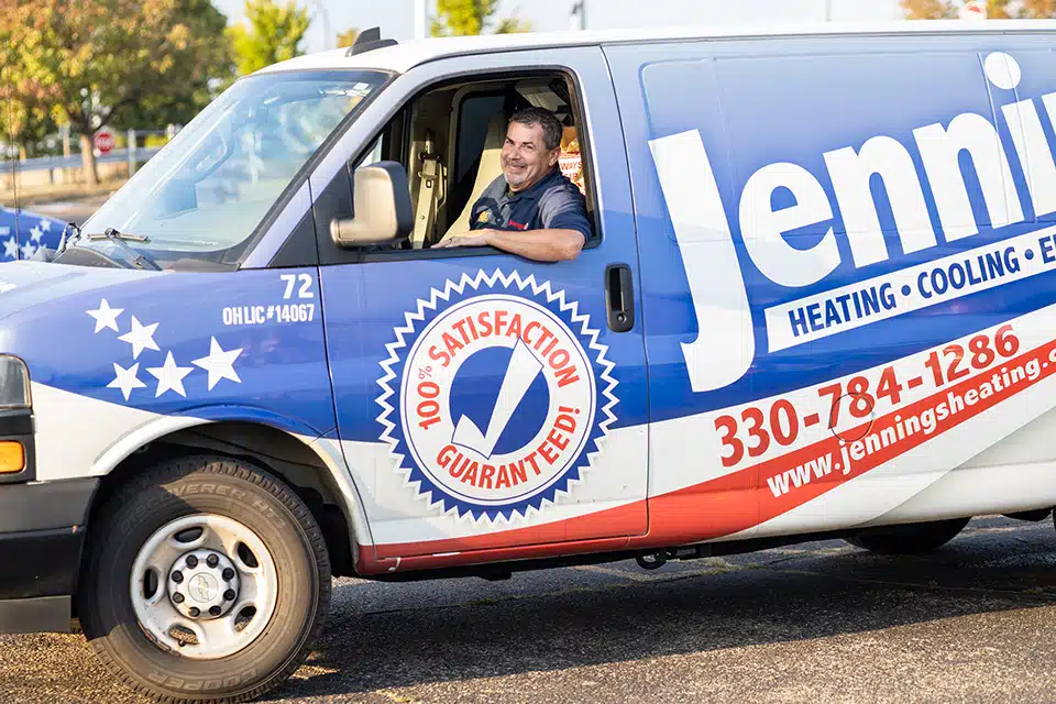 Jennings tech in a truck