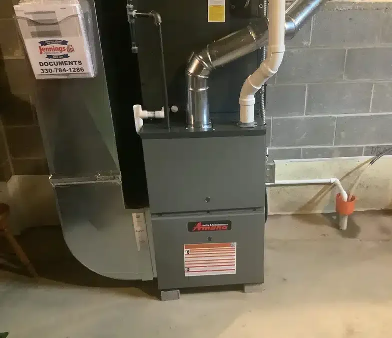 Furnace in residential home in Akron.
